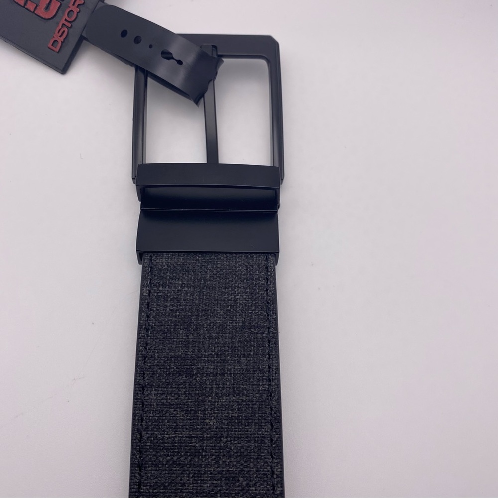 Distortion Bonded Leather Reversible Belt Size 36